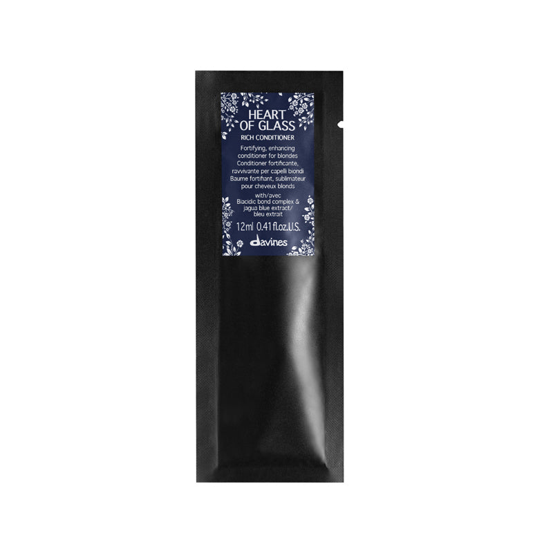 Davines Heart of Glass Rich Conditioner Sachet - 12 pack